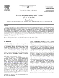 Science and Public Policy: What's Proof Got to Do With