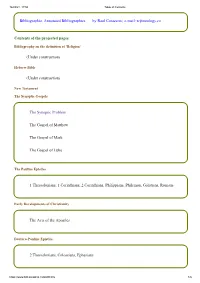 Table of Contents