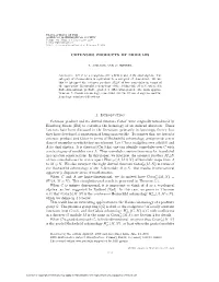 COTENSOR PRODUCTS of MODULES 1. Introduction Cotensor Product and Its Derived Functors Cotori Were Originally Introduced by Eile