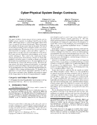 Cyber-Physical System Design Contracts