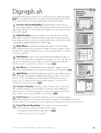 Digraph Sh Whiteboard Activities See Instructional Routines, Pages 29–32, for Additional Lesson Details and Support