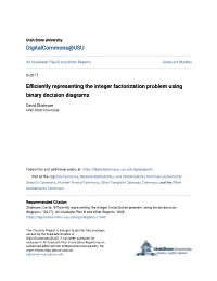 Efficiently Representing the Integer Factorization Problem Using Binary Decision Diagrams" (2017)