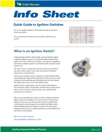 Ignition Switch Quick Guide