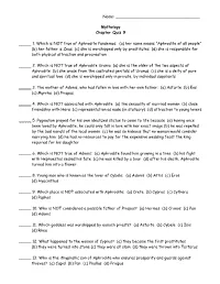 Mythology Chapter Quiz 9