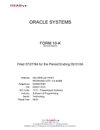 Oracle Systems