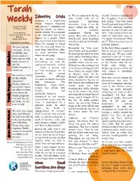 PARSHAT VAYIKRA When We Seemed to Forget Web of Sin