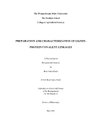Preparation and Characterization of Lignin