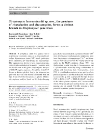Streptomyces Leeuwenhoekii Sp. Nov., the Producer of Chaxalactins and Chaxamycins, Forms a Distinct Branch in Streptomyces Gene Trees