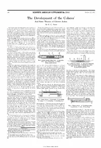 The Development of the Coherer * and Some Theories of Coherer Action