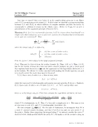 18.783 Elliptic Curves Lecture Note 17