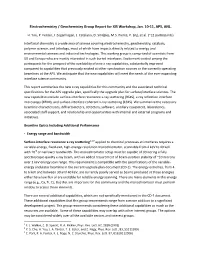 Electrochemistry / Geochemistry Group Report for XIS Workshop, Jan