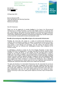 Environmental Infrastructure Inquiry Submission S195 Received 28/09