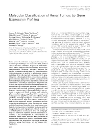 Molecular Classification of Renal Tumors by Gene Expression Profiling