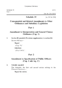 Schedule 10 A5351 Part 1 Ord
