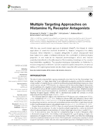 Multiple Targeting Approaches on Histamine H3 Receptor Antagonists