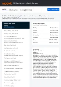 381 Bus Time Schedule & Line Route