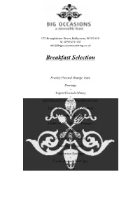 Breakfast Selection