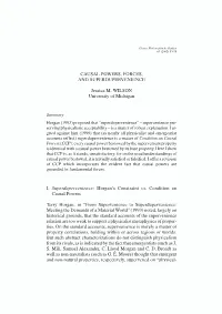 Causal Powers, Forces, and Superdupervenience