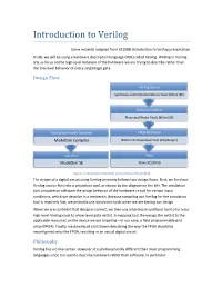 Introduction to Verilog