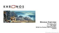 Khronos Overview Dec14