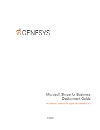 Microsoft Skype for Business Deployment Guide