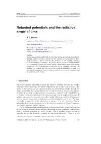 Retarded Potentials and the Radiative Arrow of Time