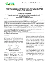 Development and Validation of Novel Rp-Hplc Method for Simultaneous Estimation of Gabapentin and Amitriptyline Hydrochloride in Bulk and Pharmaceutical Dosage Forms