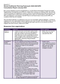 Dorset Heathlands Planning Framework 2020-2025 SPD Consultation Report January 2020