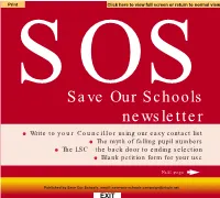 Save Our Schools Newsletter
