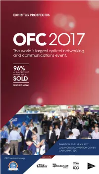 The World's Largest Optical Networking and Communications Event