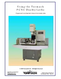 Using the Tormach PCNC Duality Lathe