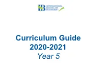 Year 5 Curriculum Guide 2020-2021