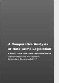 A Comparative Analysis of Hate Crime Legislation