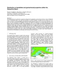 Distribution of Landslides and Geotechnical Properties Within the Hampshire Basin
