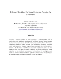 Efficient Algorithms for Music Engraving, Focusing on Correctness