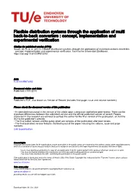 Flexible Distribution Systems Through the Application of Multi Back-To-Back Converters : Concept, Implementation and Experimental Verification