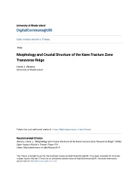 Morphology and Crustal Structure of the Kane Fracture Zone Transverse Ridge
