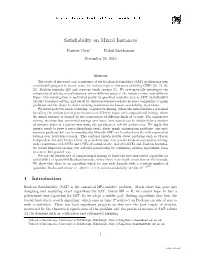 Satisfiability on Mixed Instances