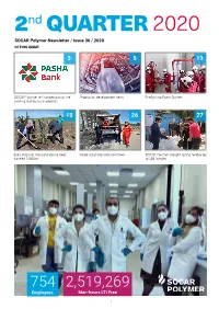 2Nd QUARTER 2020 SOCAR Polymer Newsletter / Issue 30 / 2020 in THIS ISSUE