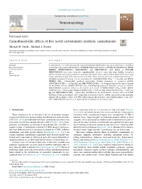 Cannabinoid-Like Effects of Five Novel Carboxamide Synthetic Cannabinoids T ⁎ Michael B