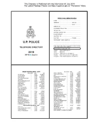 Full Telephone Directory Published by PRO of DGP up the Names Of