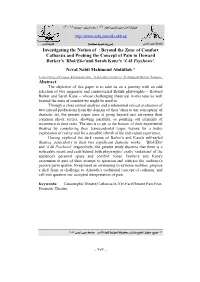 Investigating the Notion of Catharsis and Probing the Concept of Pain In