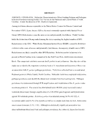 ABSTRACT JOHNSON, CONNIE RAE. Molecular Characterization of Host