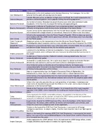 Character Descriptions