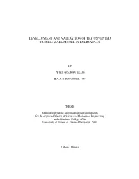Development and Validation of the Unvented Trombe Wall Model in Energyplus