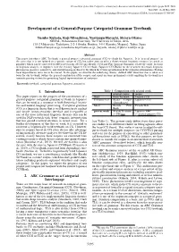 Development of a General-Purpose Categorial Grammar Treebank