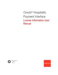 Licensing Information User Manual