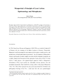 Maupertuis's Principle of Least Action