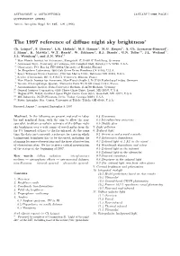 The 1997 Reference of Diffuse Night Sky Brightness