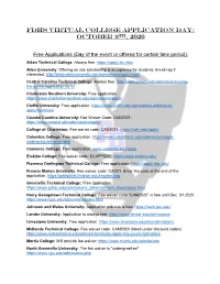 FDHS Virtual College Application Day: October 9Th, 2020